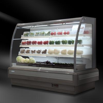 China Single-temperature Multideck Refrigeration Equipment Remote Open Colder Semi Refrigerator for Supermarket for Meat for sale