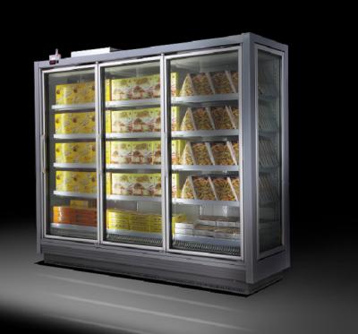 China Single-Temperature Remote Vertical Glass Door Freezer Refrigerator For Supermarket Display Freezer Showcase For Ice Cream for sale