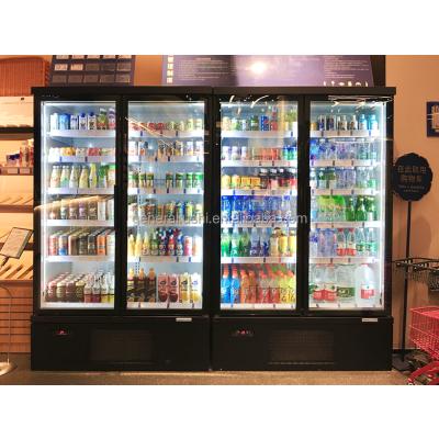 China Single-temperature plug in glass door refrigerator refrigeration equipment refrigerator for supermarket beverage fridge for dairy for sale