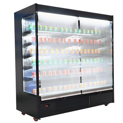 China Single-temperature Plug In Front Low Outlet In Right Open Refrigerator Self Contain Refrigeration Equipment Refrigerator For Community For Dairy for sale