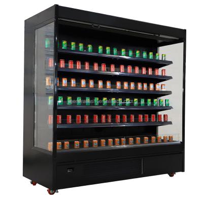 China Single-temperature Lunch Case Multideck Refrigeration Equipment Remote Front Low Fridge For Dairy And Fruits for sale