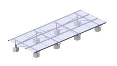 China Estructura de aluminio del alto grado de 3 columnas para los sistemas montados de tierra Frameless del picovoltio de los paneles solares en venta