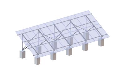 China sistemas de tierra Frameless solares de aluminio del picovoltio de la estructura de montaje de 2x10 88m/S en venta