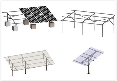 Cina Struttura galvanizzata d'acciaio di Manica del tetto piano C delle strutture di montaggio di messa a terra del pannello solare in vendita