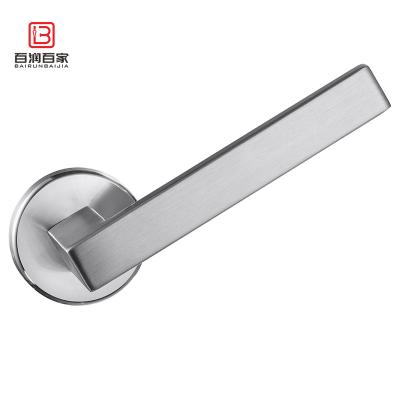 China Modern square tube stainless steel fire rated door handle level handle bed/bath  handle modern style high quality for sale