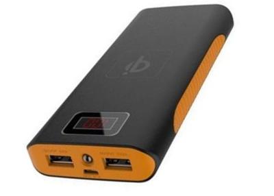 China Orange Lightweight Qi Wireless Power Bank USB External Battery Pack Laptop for sale