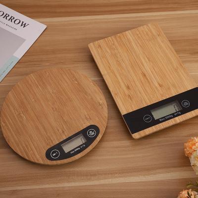 China Coffee Kitchen Scales Kitchen Electronic Bamboo Scale Food Fruit Vegetable Digital Coffee Multifunctional Kitchen Tableware 5KG for sale