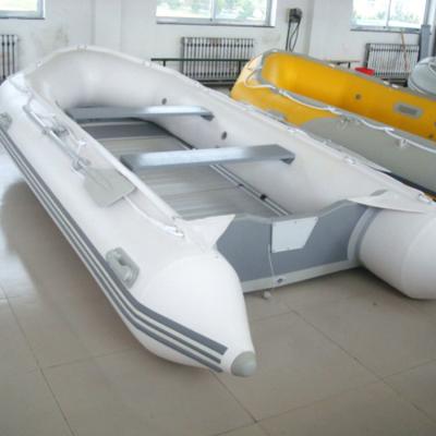 China Hot Sale Rubber Dinghy Tender PVC Aluminum Floor PVC Aluminum Hull Rigid Inflatable Rowing Boat for sale