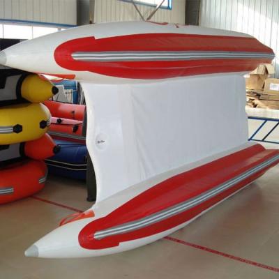 China Sport Boat Lightweight Fishing Boat Commercial Catamaran / Catamaran Commercial Rowing Boats Rescue for sale