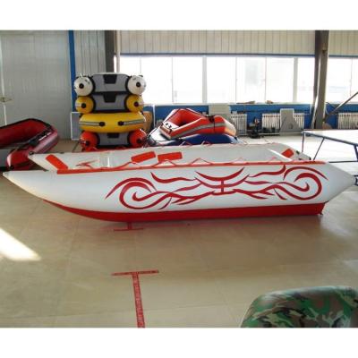 China Sport / Rescue PVC Inflatable Catamaran Catamaran Rubber Lightweight Boat Fishing Inflatable Boat for sale