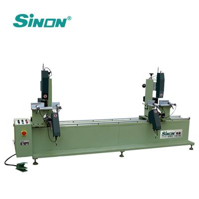 China Automatic Upvc Window Door Netting uPVC/PVC Profile Water Slot Milling Machine With Double Head For uPVC/PVC Window And Door for sale