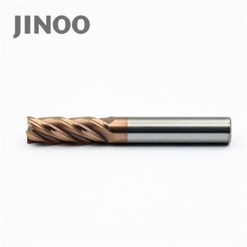 China CNC Process Jinoo Tungsten Carbide 4 Flute End Mill For Mold Steel Cutting for sale