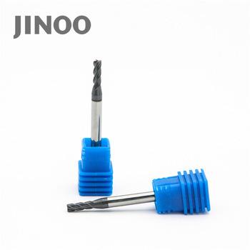 China Metal Machining Jinoo HRC55 4 Flute Soild Carbide End Mill CNC Flat Milling Cutter For Steel for sale