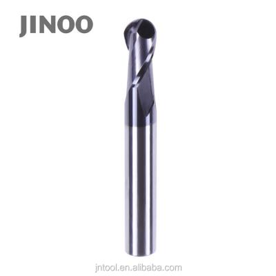 China Solid Carbide JINOO High Performance Tungsten Carbide 2 Flute End Mill for sale