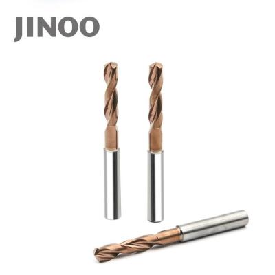 China CNC Process Solid Tungsten Carbide 2 Flutes Twist Drill Machine For Metal Drilling for sale