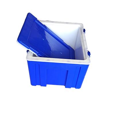 China Waterproof Plastic Ice Box Transport Fish Fresh Food Delivery Commercial Ice 60l Cooler Box for sale