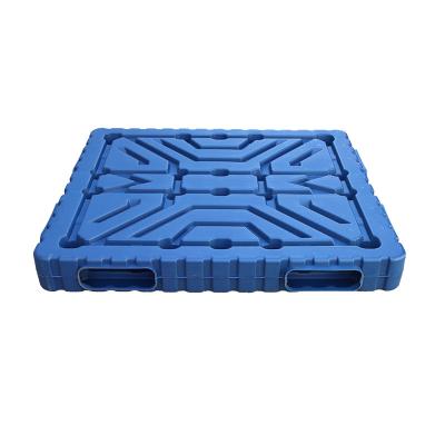 China Eco-Friendly Custom Made High Quality Four Way Pallet / Corrosion Protection Forking Bottom Reinforcement Jack Blow Molded Plastic Pallet for sale