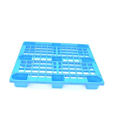 China Eco Friendly / Four Way Entry Rackable Single Side Perforated Plastic Face Pallet With 9 Legs Standard Size for sale