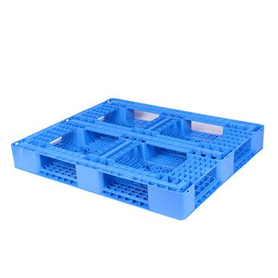 China Eco Friendly / Four Way Entry Large 4 Way Euro Heavy Duty Blue Custom Rackable HDPE Cheap Plastic Pallet For Sale for sale