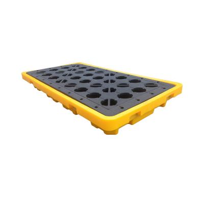 China Eco - Friendly Drum Diked Pallet Low Profile Pallet Spill Containment 4 Pallet for sale