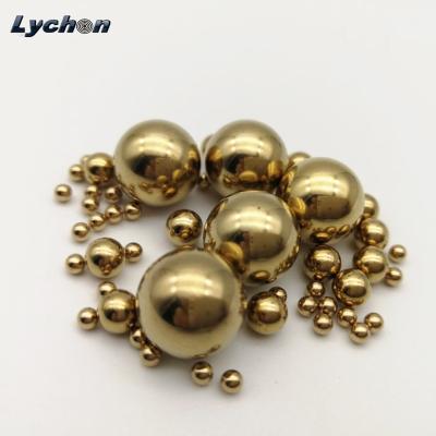 China Solid 2.54mm - 50mm Gold Color Brass Electroplating Steel Ball For Jewelry Decoration for sale