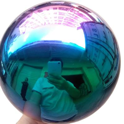 China Smooth Rainbow Colorful Hollow Sphere 150mm 200mm 250mm 300mm Stainless Steel Ball for sale