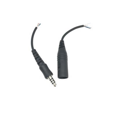 China audio & Video elno headset 4 pole cable with spiral and connection tp 120 connector for sale