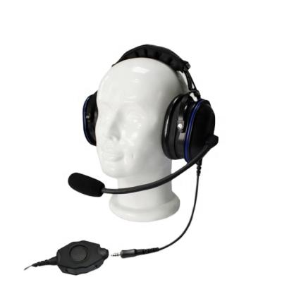 China Airport noise resistant etc. canceling headset with dual lead large body adapter PTTs for sale