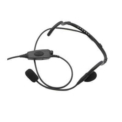 China Lightweight neckband behind main helmet with left earpiece and integrated PTTs for sale