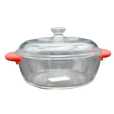 China China Supplier Sustainable Pyrex Borosilicate Glass Cooking Pot Cookware Set Commercial for sale