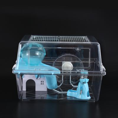 China MewooFun Equipment Breathable Hamster Cage Fully Transparent House Splicing Riches for sale