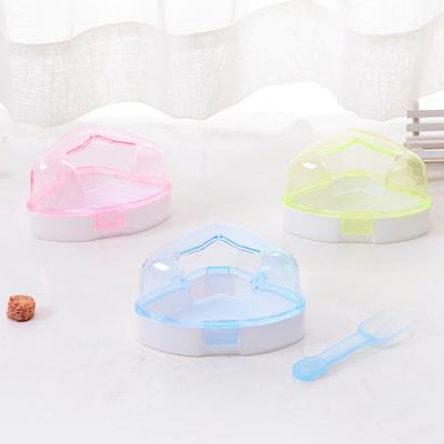 China MewooFun Hamster Sand Bathroom Sand Bath Container Corner Toilet Stocked Tray For Hamster for sale