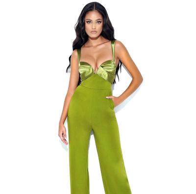 China QUICK DRY Backless Bandage Slip Backless Women's Newcomer New Arrival V-Neckline Panty Overalls Long Overalls for sale