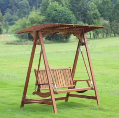 China Super Comfortable Hot Selling Single Seat Outdoor Wooden Garden Swing Outdoor Swing Chair for sale