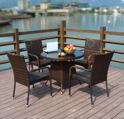 China Leisure Style Outdoor Rattan Rope Garden Weaving Furniture Sofa And Table Set for sale