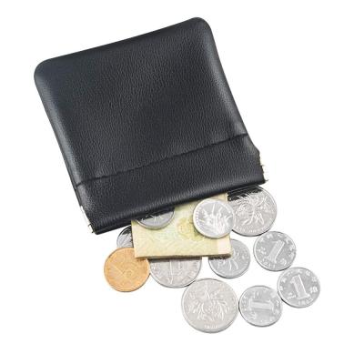 China Fashion Cute Mini Leather Coin Purse Squeeze Coin Pouch Change Holder for Men and Women for sale