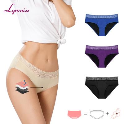 China Lynmiss Antibacterial Underwear Panties Menstrual Panties Women Period Underwear Shorts for sale