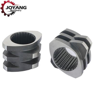 China Segments Bimetallic Barrel Twin Screw Extruder Screw Element Parts for sale