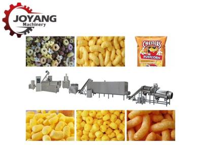 China 150-500 stößt kg/h Mais-Hauch-Imbiss-Maschinen-Käse-Produktlinie-Extruder luft zu verkaufen