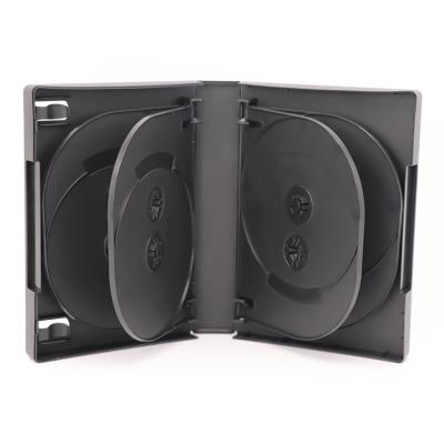 China Standard Black CD Disc Pad 35mm DVD 10-Discs PP 2 Trays CD Rack Case With Multi Movie Discs CD DVD Case for sale