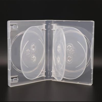 China DVD Media Packaging 25MM 27MM Standard 8 Discs CD Cases M Lock Clear Jewel CD Case Replacement DVD Case Plastic for sale