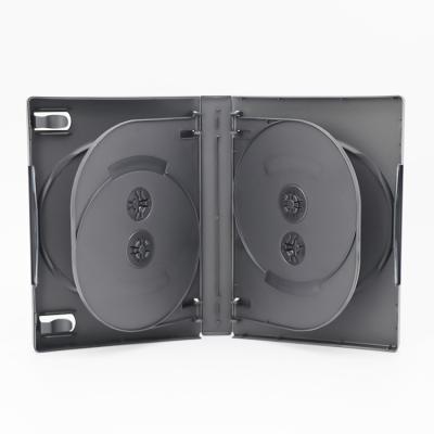 China Recycled Plastic Materials 27MM Case 6-DVD Box Rack DVD Cardboard Cover CD DVD Carrying Box for sale