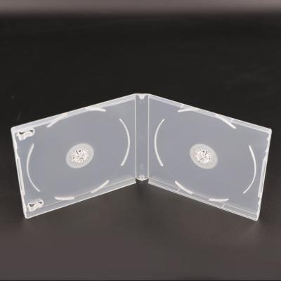 China Recyclable PP Packing Transparent Slim Portable Storage Case DVD VCD Storage Boxes Empty Plastic CD Holder for sale