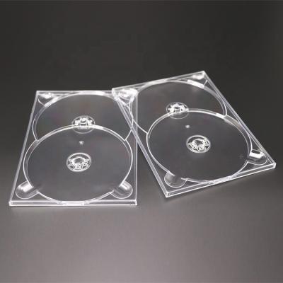 China 7mm Recyclable Wholesale CD Digipak CD Audio CD Box DVD Digi Tray Double Jewel Case Customized Clear CD Double Tray for sale