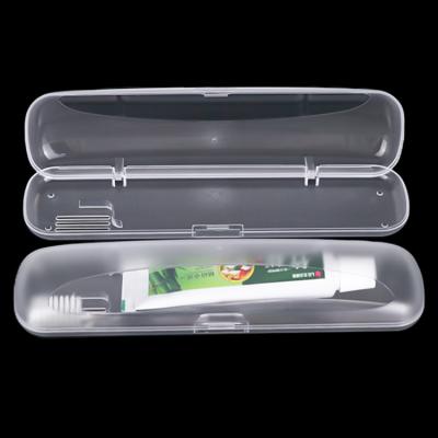 China Recycled Plastic Toothbrush Box Materials Travel OEM Transparent Toothbrush Case Customize Toothbrush Case for sale