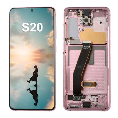 China Newest Fashion Mobile Phone OLED LCD Screen For Samusng S20 LCD Screen Display With Frame Digitizer Replacement Parts 6.2 inch for sale