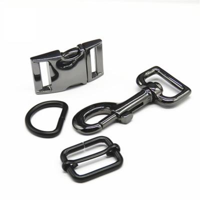 Китай TANAI Eco-Friendly Black Alloy Custom Curved Metal Side Quick Logo Release Clasp Adjustment Buckles For Pet Collar Hardware продается