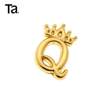 China TANAI Fashion Metal Alphabet Letter Q Brand Metal Eco - Friendly Logo For Woman Bags for sale