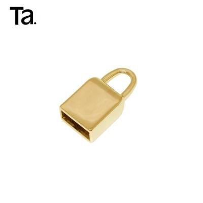 China Eco-friendly TANAI Good Quality Metal Logo Zipper Puller Handbag Zipper Slider Custom Metal Arch Rope End Clip for sale