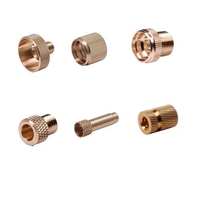 China Custom Aluminum Brass Cnc Utility Metal Turning Brass Knurled Screw Knurled Nuts for sale